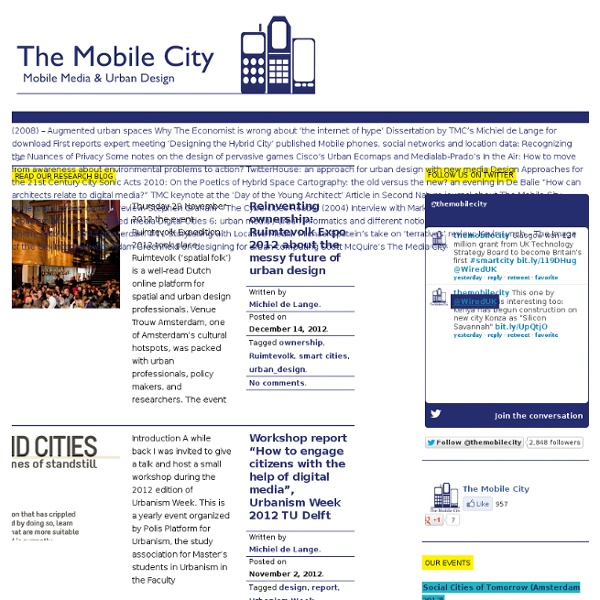 Mobile Media and Urban Design
