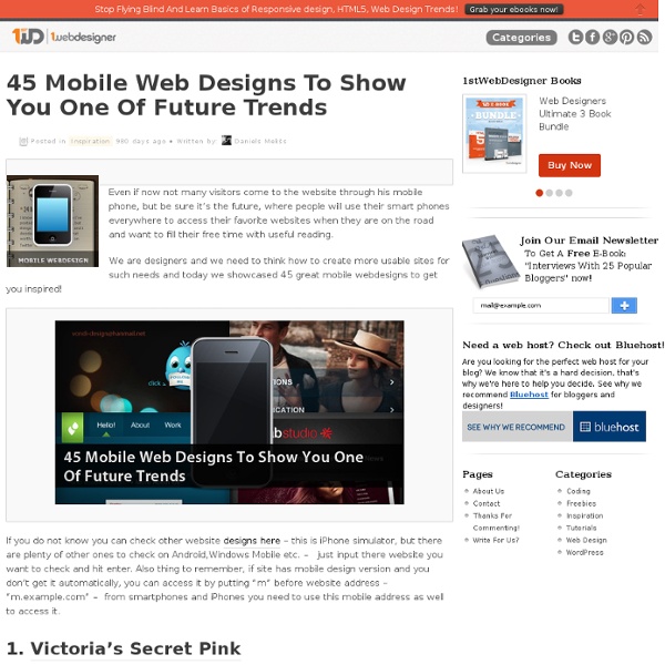 45 Mobile Web Designs To Show You One Of Future Trends
