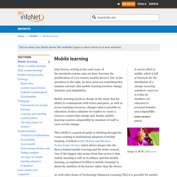 Mobile learning