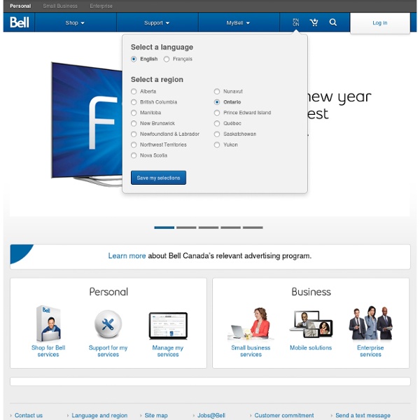 Bell Canada Mobile Cell Phones, Wireless Internet, Satellite TV, Home Phone- Bell