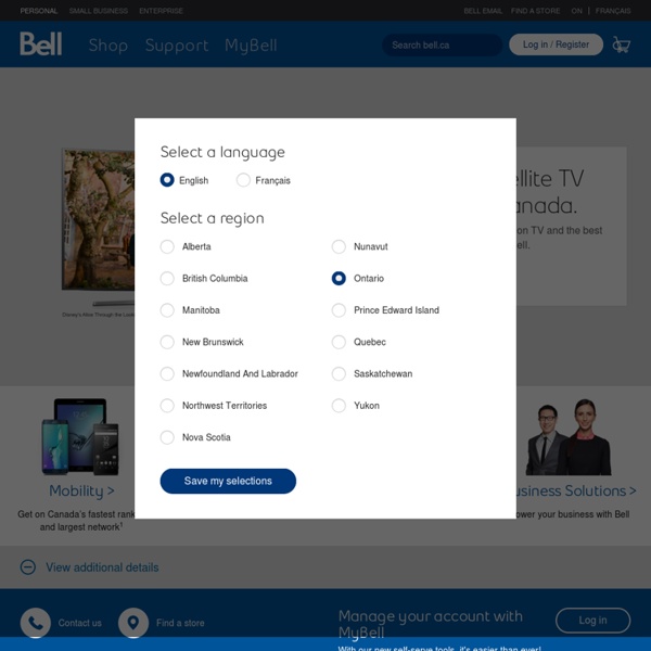Bell Canada Mobile Cell Phones, Wireless Internet, Satellite TV, Home Phone