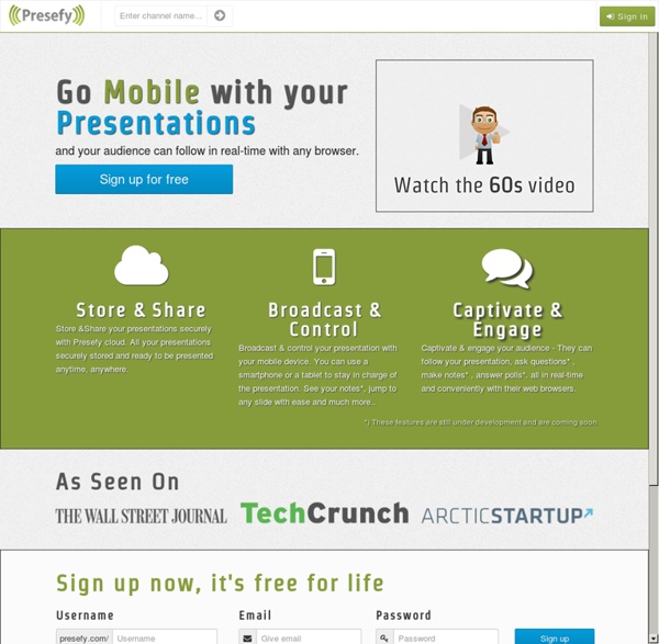 Go Mobile with your Presentations - Presefy.com