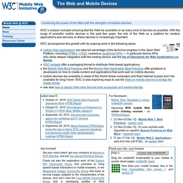 Mobile Web @ W3C