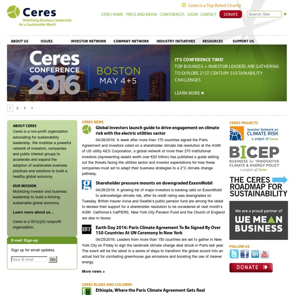 Ceres - Advancing Sustainable Prosperity