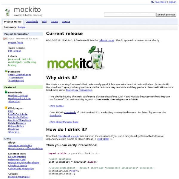 Mockito - simpler & better mocking