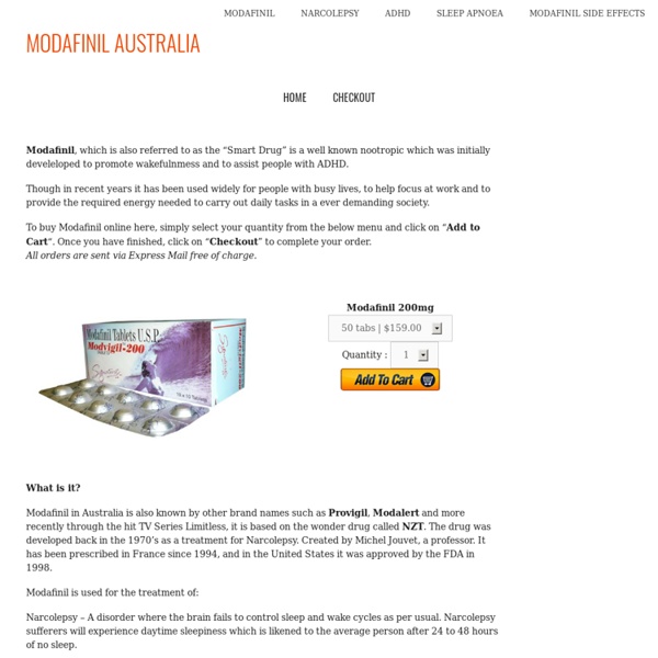 Modafinil & Modalert Australia
