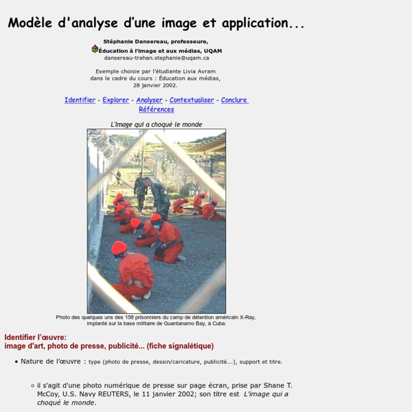 Modele d'analyse d'une image fixe