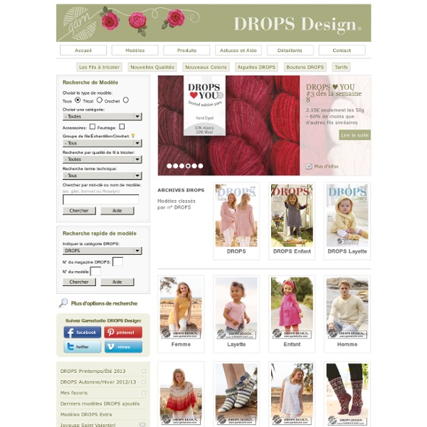 DROPS Design ~ Modèles gratuits de tricot et de crochet