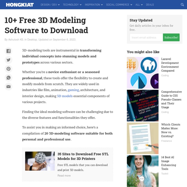 25 (Free) 3D Modeling Applications You Should Not Miss