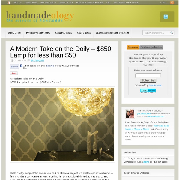 A ModernTake on the Doily - $850 Lamp for less than $50