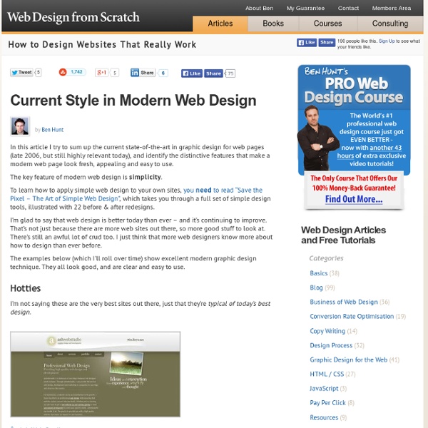 Modern Web Design Style, Good Web Design