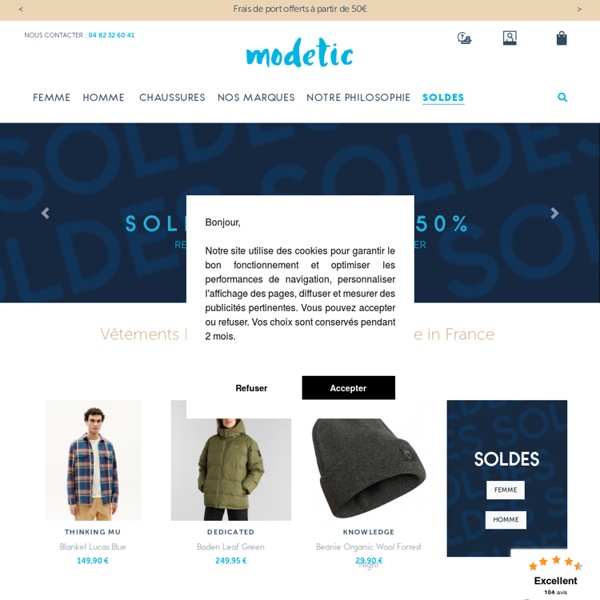 Modetic - MODETIC - Vêtements en coton bio - mode équitable