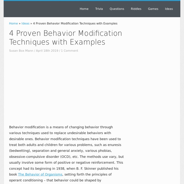 4 Proven Behavior Modification Techniques with Examples