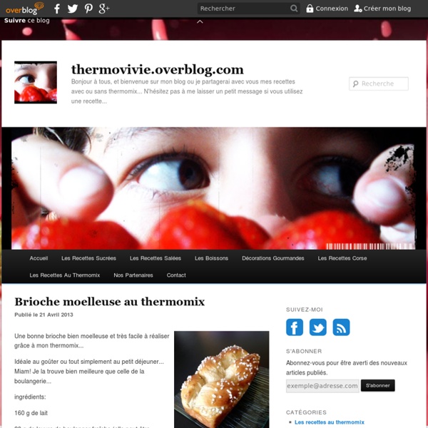 Brioche moelleuse au thermomix - thermovivie.overblog.com