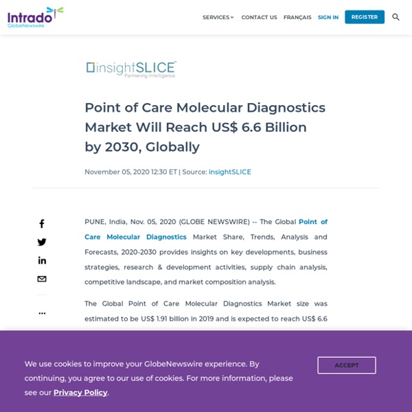 Point of Care Molecular Diagnostics Market Will Reach US$ 6.6 Billion by 2030, Globally