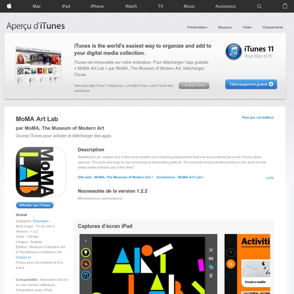 MoMA Art Lab pour iPad sur l’iTunes App Store