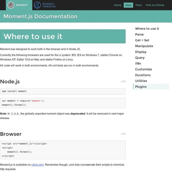 Moment.js Documentation