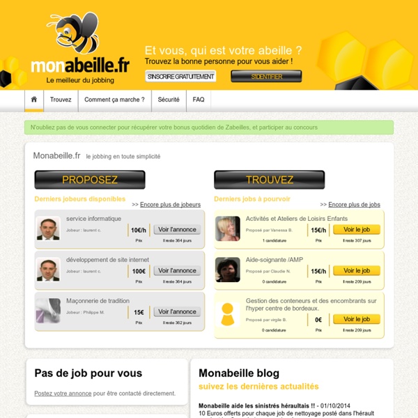 Monabeille.fr, le jobbing en toute simplicité