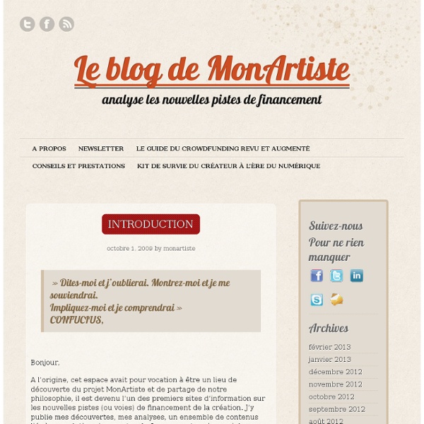 MonArtiste Le Blog - le Guide du Crowdfunding !