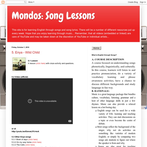 Mondos: Song Lessons