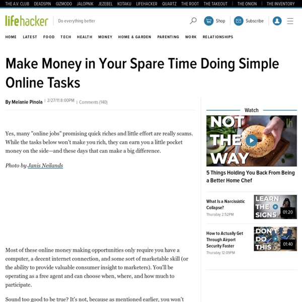 Make Money in Your Spare Time Doing Simple Online Tasks