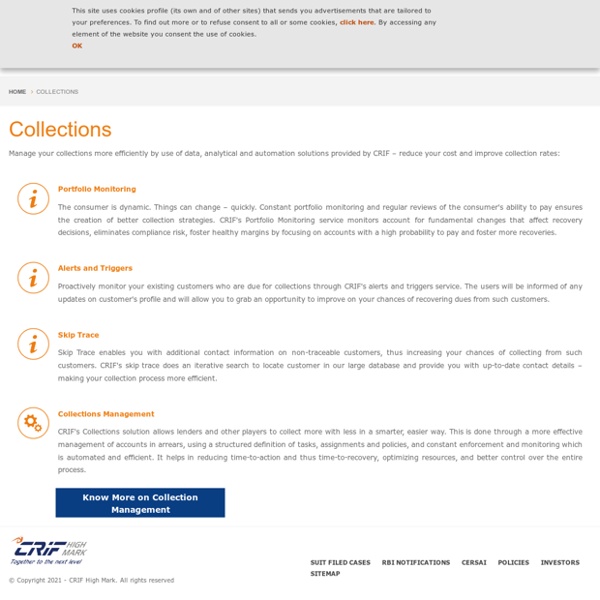 Enhance Collection Efficiency Using CRIF's Portfolio Monitoring Service