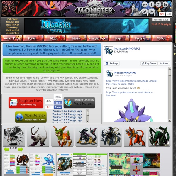 Addicting Monster MMORPG For Free Pokemon Online Games Players