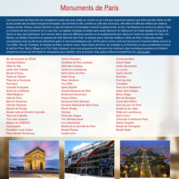 MONUMENTS DE PARIS