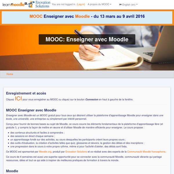 MOOC: Enseigner avec Moodle