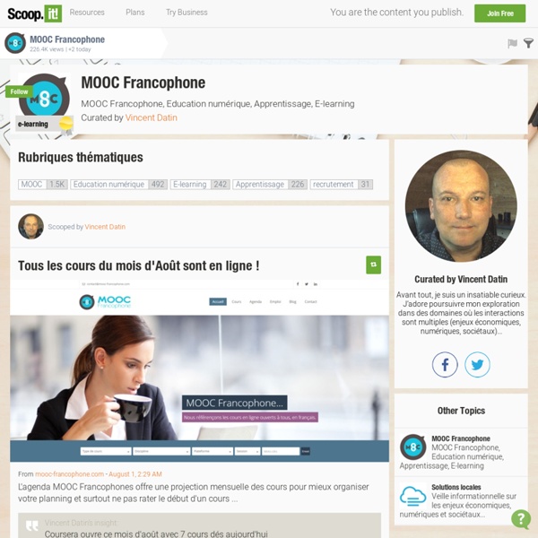 MOOC Francophone et e-learning