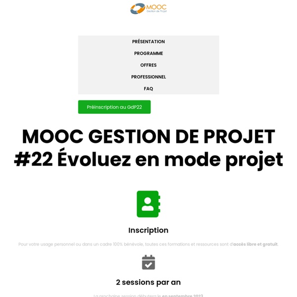 MOOC Gestion de Projet