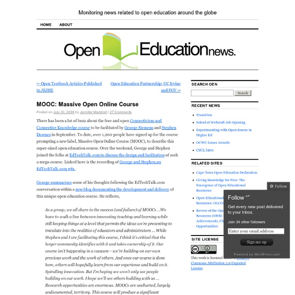 MOOC: Massive Open Online Course