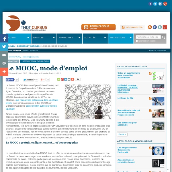 Le MOOC, mode d'emploi