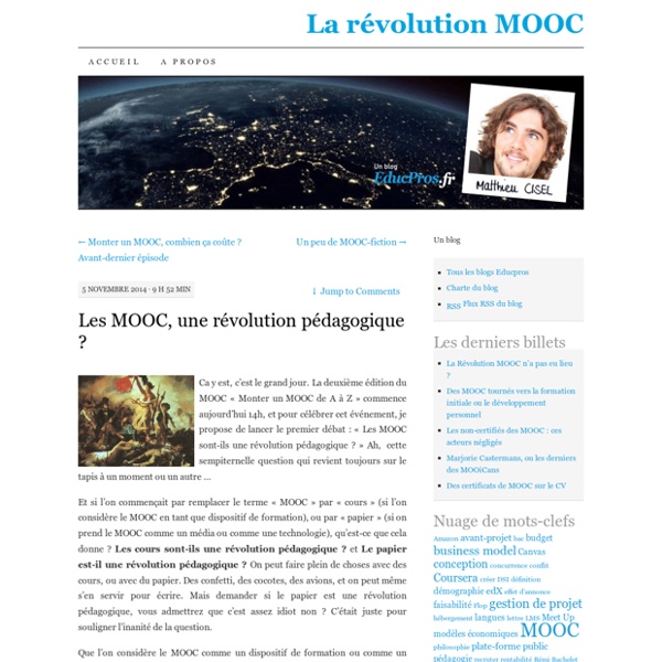 Les MOOC, une révolution pédagogique ?
