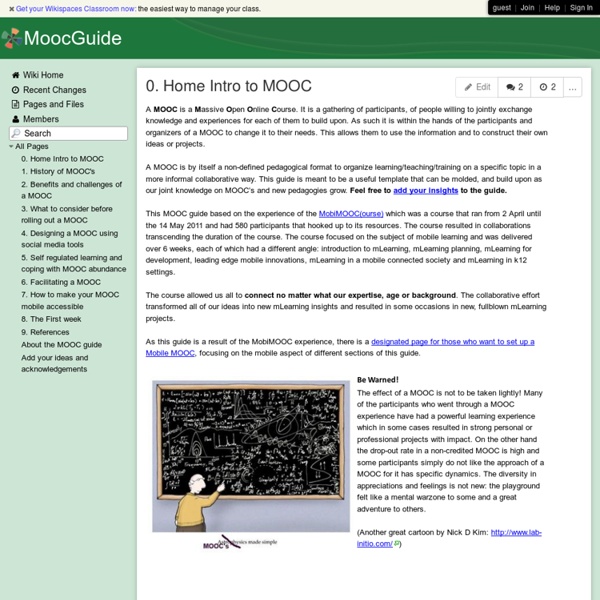 MoocGuide - 0. Home Intro to MOOC