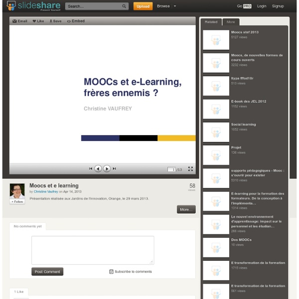 03/2013 Moocs et e learning