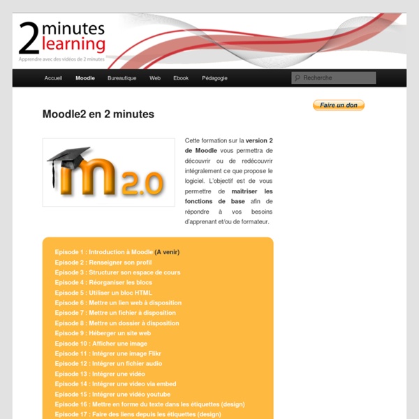 Moodle2 en 2 minutes