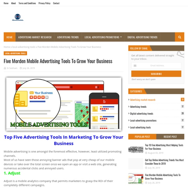 Five Morden Mobile Advertising Tools To Grow Your Business