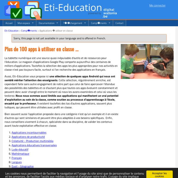 More than 100 apps for your classes