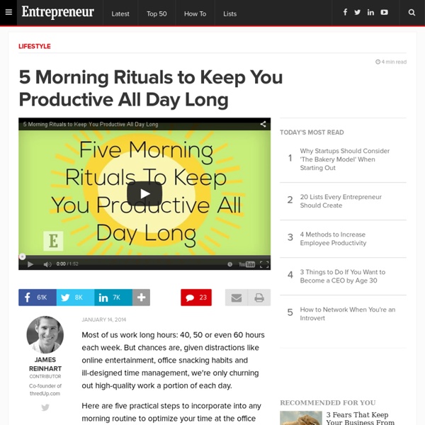 5 Morning Rituals to Keep You Productive All Day Long