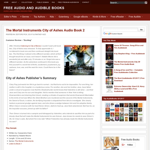 The Mortal Instruments City of Ashes Audio Book 2