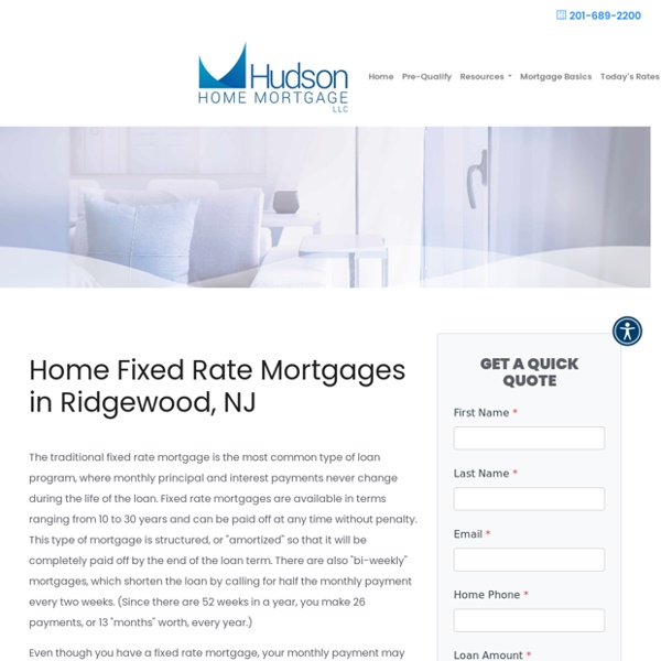Home Fixed Rate Mortgage Services in Ridgewood, NJ