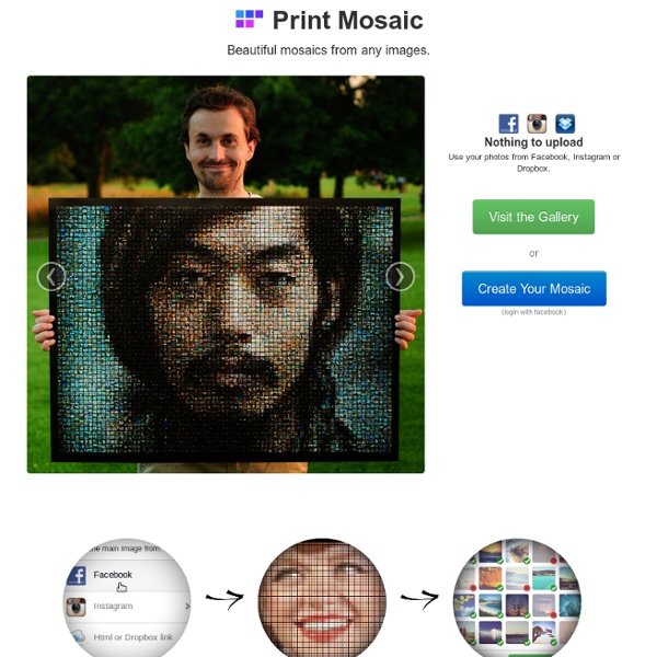 Create and print mosaics from any images