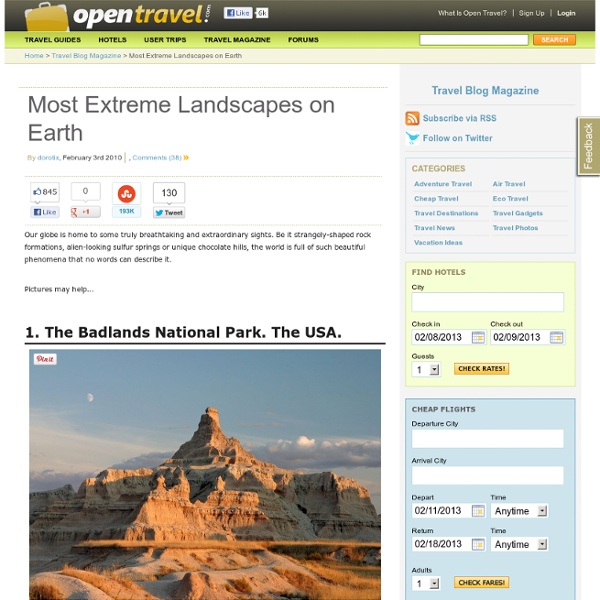 Most Extreme Landscapes on Earth