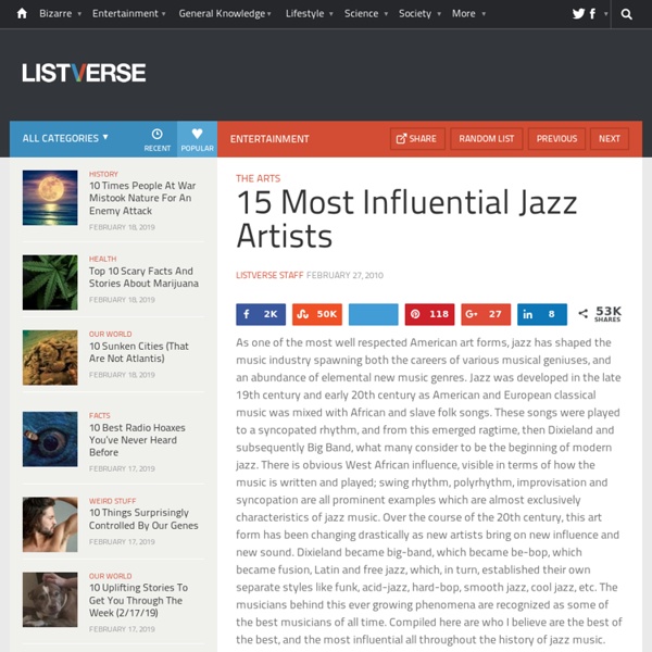 15 Most Influential Jazz Artists