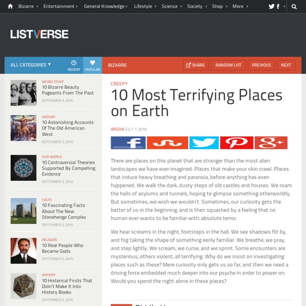 10 Most Terrifying Places on Earth - Top 10 Lists