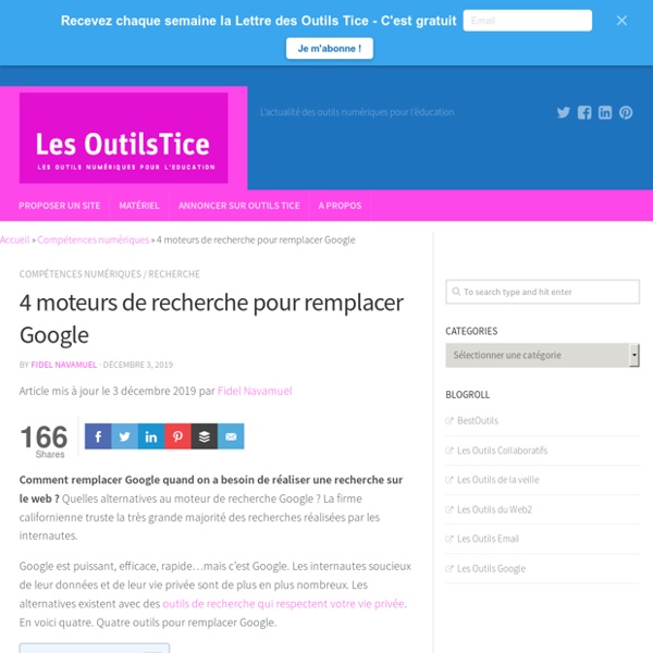 4 moteurs de recherche pour remplacer Google