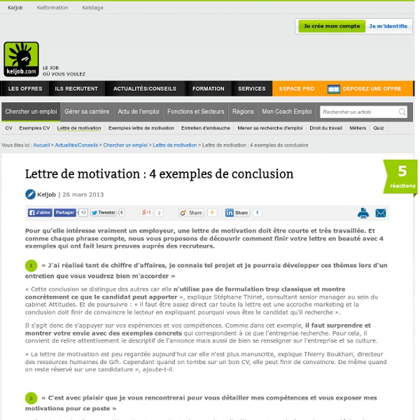 Lettre de motivation : 4 exemples de conclusion