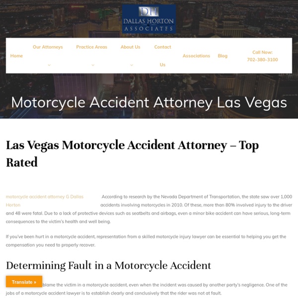 Motorcycle Accident Attorney Las Vegas - Top Rated