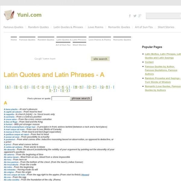 Latin Sayings